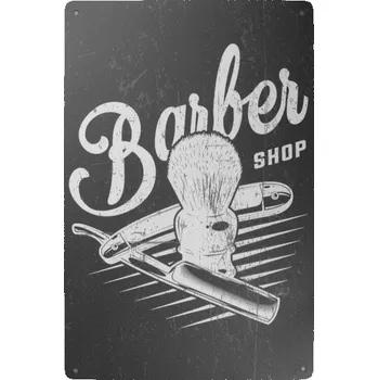 Plechová cedule ACTIVESHOP Dekorační tabule BARBER B026