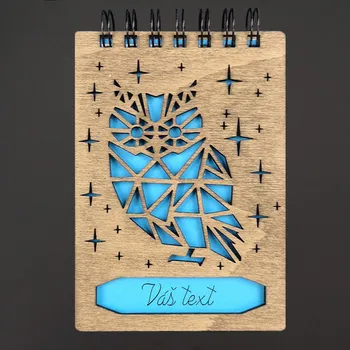 AMADEA Zápisník s otvorem na text A6 - sova Český výrobek