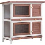 vidaXL Dřevěná králíkárna 4 dvířka…