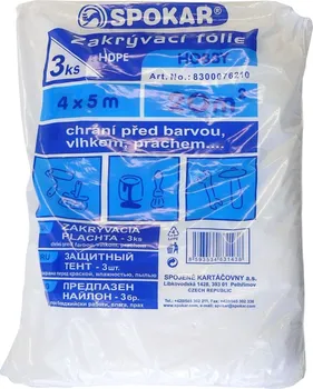 Zakrývací fólie na malování SPOKAR HDPE zakrývací fólie 3 ks 4 x 5 m