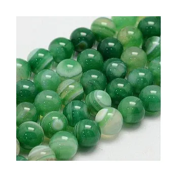 Korálek Achát světle zelený 6mm (8ks)