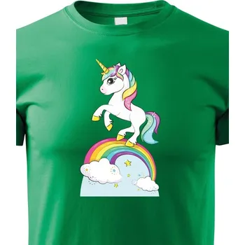 Chlapecké tričko Dětské tričko s jednorožcem, Barva Zelená, Velikost 110 cm/4 roky, Canvas Dětské tričko Bezvatriko.cz 0782