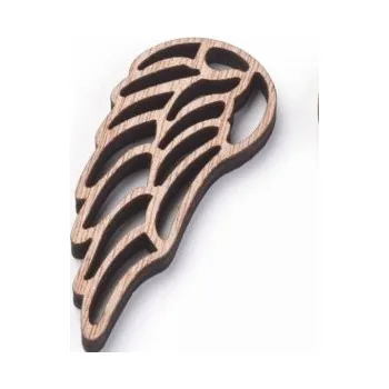 Dětské navlékací korálky Dřevěný výřez křídlo 55x25mm