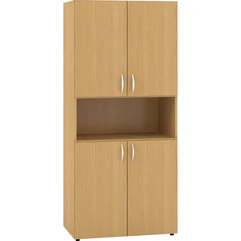 Policová skříň Skříň 2M/1M/2M Dveře/NIKA/Dveře - 800 x 470 x 1780, Třešeň