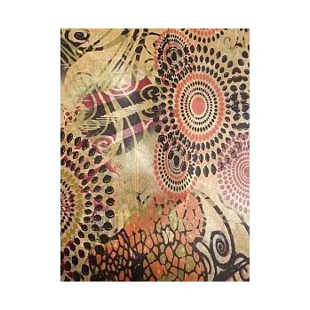 Papír na DECOPATCH č. 474 - zlatý s kolečky a ornamenty