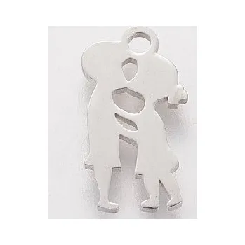 Přívěsek Přívěsek chlapec a dívka - polibek 16x10mm chirurgická ocel