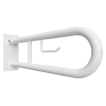 Bemeta - HELP: Sklopný úchyt ve tvaru U s držákem na TP 813mm, bílé, s krytkou 301407283