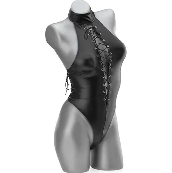 Dámské erotické body ŠNĚROVANÉ BODY EROTICKÝ ODĚV NA SEX S KRYTÝM ZIPEM V ROZKROKU - 78364