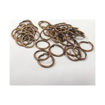 Korálek Spojovací kroužky staroměď 12mm 50ks