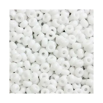 Dětské navlékací korálky Rokajl 10/0 bílá