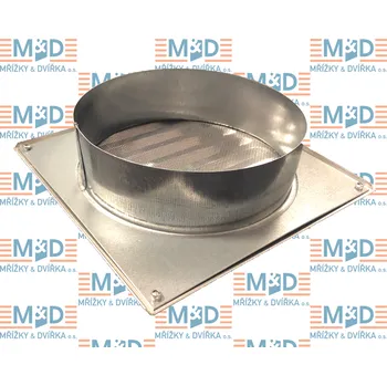 Větrací mřížka Větrací mřížka 190x190 mm hliníková s kruhovým vývodem 100 mm - adaptér (190*190 mm hliníková větrací mřížka s kruhovým vývodem 100 mm - adaptér)