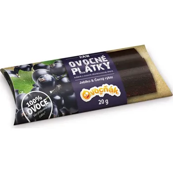 Sušená potravina Ovocňák ovocné plátky z černého rybízu 20g