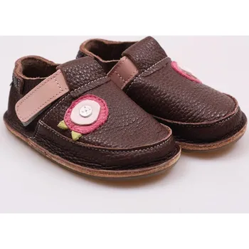 Dívčí obuv Kožené barefoot boty Flower Bouquet - podrážka 3 mm, Tikki shoes Velikost: 18