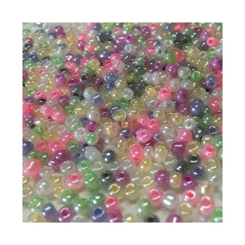 Dětské navlékací korálky Rokajl 8/0 pastelový mix perleťový
