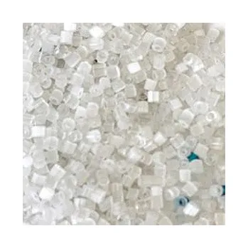 Dětské navlékací korálky Rokajl bílé minityčinky 1 mm (11/0)