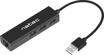 USB hub Natec Dragonfly rozbočovač 3 x USB 2.0 HUB + RJ45