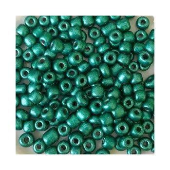 Dětské navlékací korálky Rokajl 5/0 tyrkysová lesklá