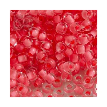 Dětské navlékací korálky Rokajl 6/0 neon růžový průtah