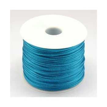 Korálek Saténová šňůra modrá 1,0mm (5m)