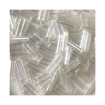 Dětské navlékací korálky Rokajl Preciosa 1. jakost - průhledné rovné tyčinky 9mm č. 081