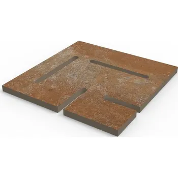 Venkovní dlažba 2cm Odtok Del Conca Vignoni cotto 20x20 cm mat GRIGLIAANGHVG211