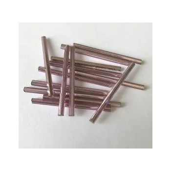 Dětské navlékací korálky Preciosa tyčinky světle fialové rovné 35 mm