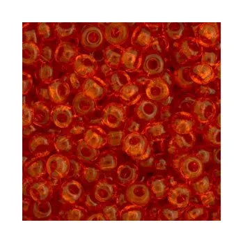 Dětské navlékací korálky Rokajl 7/0 oranžová průhledná