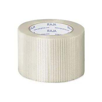 Lepicí páska Vyztužená lepicí páska 75mm, návin 50m, průhledná, podélne i příčně vyztužená, tloušťka 140µm | RAJA - Balení po 12 ks