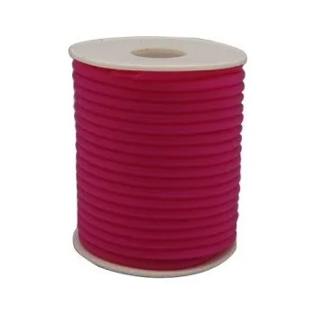 Korálek Gumová šňůra nepružná 4mm 1m růžová