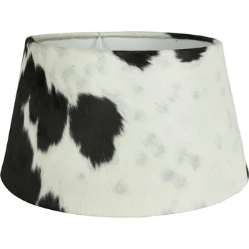 Stínidlo Stínidlo lampy z kravské kůže černá/ bílá - Ø 40*22,5cm