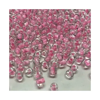 Dětské navlékací korálky Rokajl 7/0 - 6/0 růžový průtah