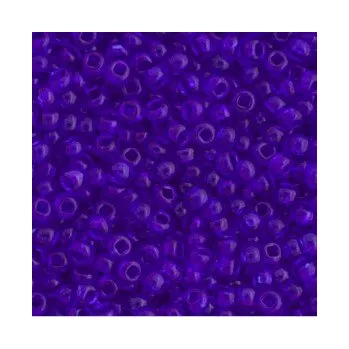 Dětské navlékací korálky Preciosa rokajl 11/0 tmavě modrá průhledná