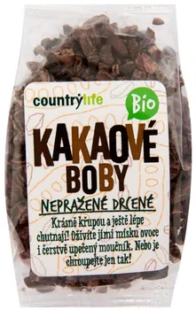 Superpotravina Country Life Bio Kakaové boby nepražené drcené Bio 100 g