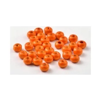 Dětské navlékací korálky Dřevěné korálky oranžové 4mm 20g