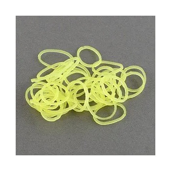 kreativní sada Gumičky na náramky Loom Bands průhledné žluté 10g