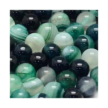 Přírodní kámen Achát tmavě zelený 6mm (8ks)