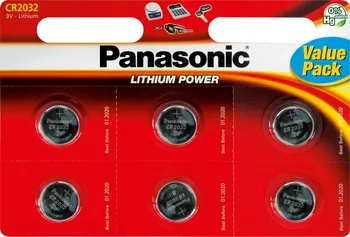 Článková baterie Panasonic CR-2032 6BP Lithium 6 ks