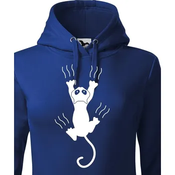 Dámská mikina Dámská mikina s kočkou s drápky, Barva Modrá, Velikost M, Canvas Dámská mikina Bezvatriko.cz 0063