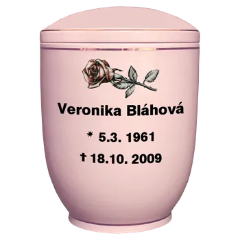 Smuteční dekorace Pohřební urna Diamant | růže text