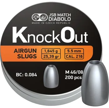 Diabolka KNOCKOUT Slugs .216 - 1,645 g / 5,500 mm (0,216 in) / 200 kusů diabolek