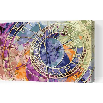 Vymalujsisam Barevný orloj 40x60cm Pouze srolované plátno