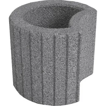 Venkovní dlažba DITON Svahová tvarovka delta malá šedá (kruhová)