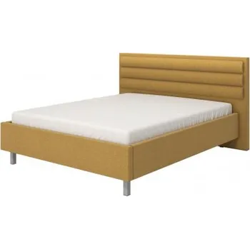 Postel Manželská postel 160x200cm Corey - žlutá/šedé nohy