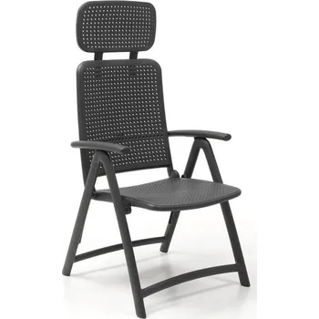 Zahradní lehátko Nardi Plastová barová stolička černá