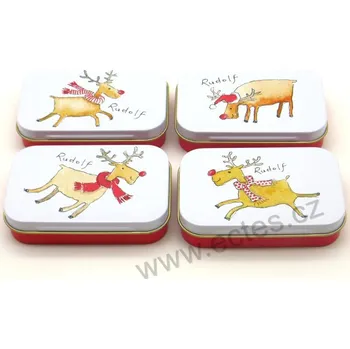 Dóza na potraviny SOBI 422 kreslení sobi se šálou na bílé