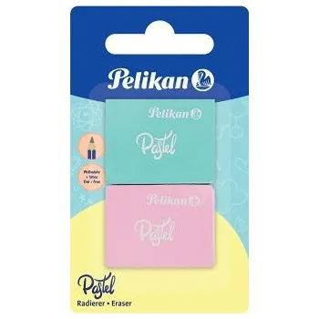 Pryž Guma, pastelová, Bez PVC,2 ks na blistru - PELIKAN