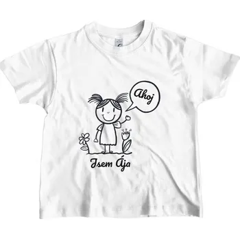 Dívčí tričko Tričko s potiskem Holčička s bublinou dětské