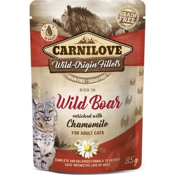 Carnilove Cat Pouch Rich in Wild Boar Enriched with Chamomile 85g
