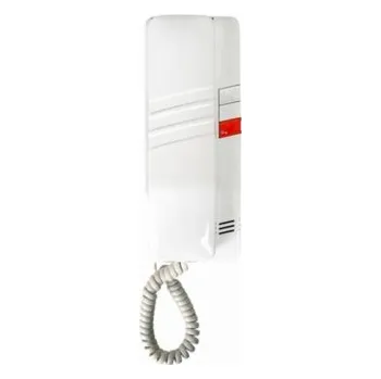 Zabezpečení domácnosti Domácí telefon Tesla DT 93 s bzučákem a 1 tlačítkem el. zámku, bílá