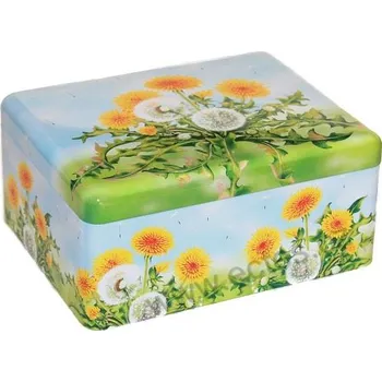 Dóza na potraviny IHR DANDELIONS plechová dóza na sušenky 3212 žluté pampelišky